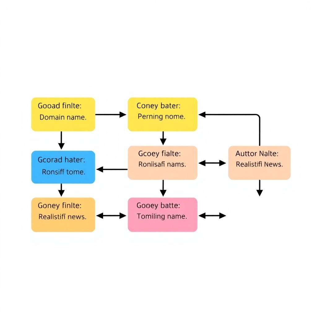 An image depicting the Grover model architecture for generating fake news. Include elements such as input data like 'headline', 'domain name', 'author', and 'body text', demonstrating how Grover generates realistic news based on these inputs. Use different colors for each component and arrows to indicate how they interconnect. Aim for a clear, informative layout that explains the process visually.