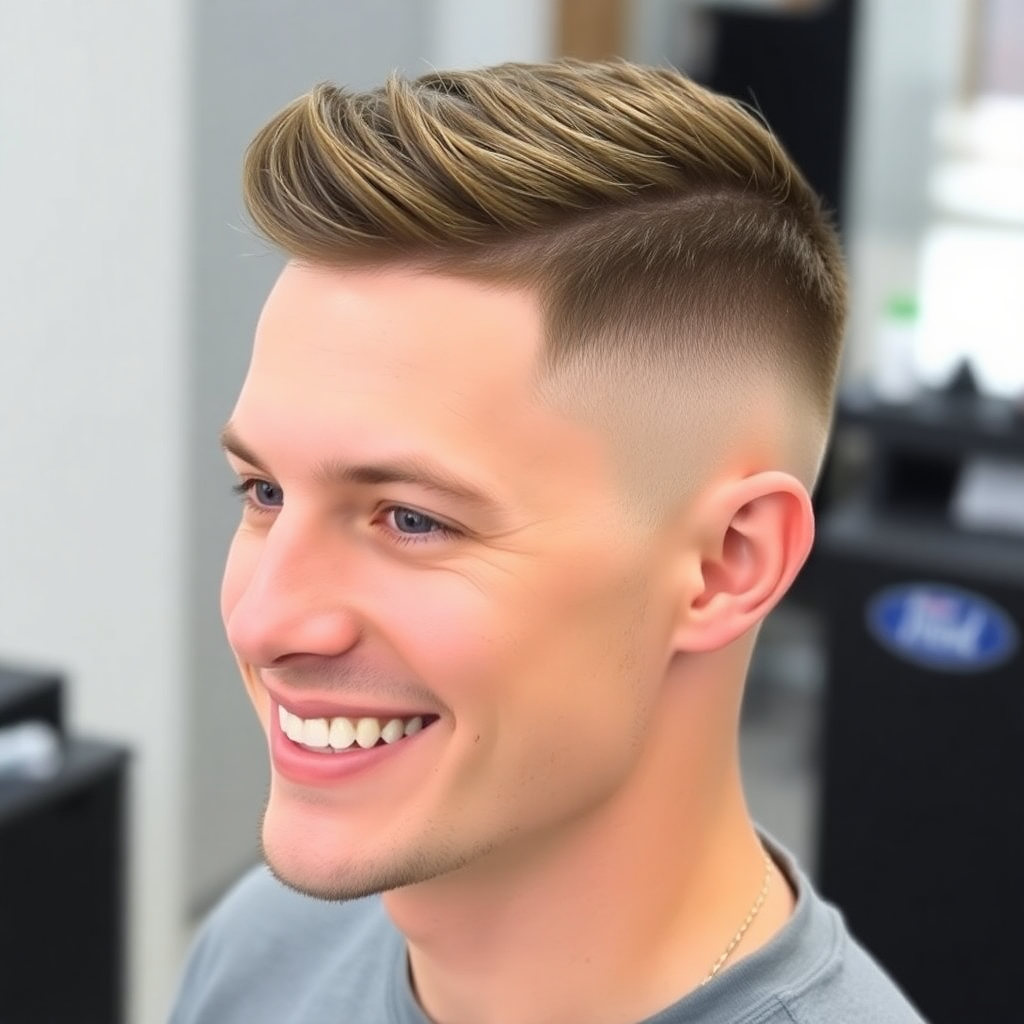 Low Fade Haircut with Short Hair