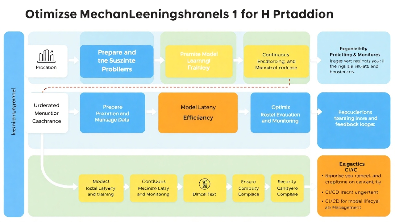 A detailed flowchart illustrating the steps to optimize machine learning models for production.