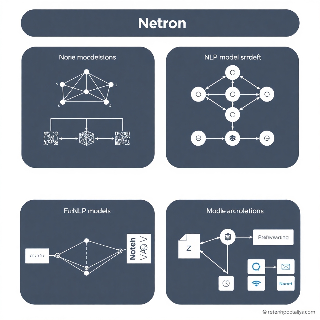 An illustration of Netron, representing deep learning model architectures, including convolutional neural networks and NLP models, in an accessible format.