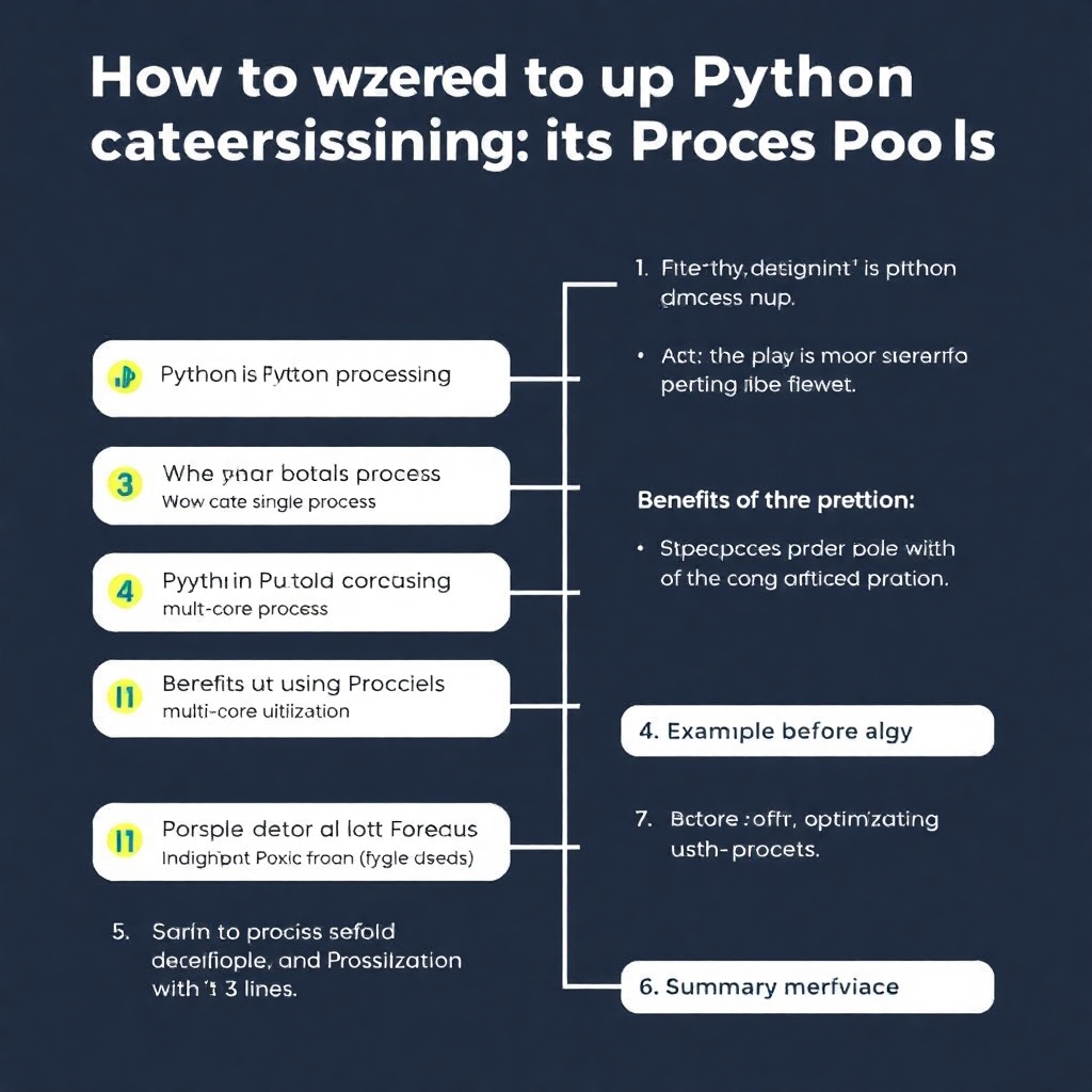 An infographic explaining how to speed up Python data processing scripts using Process Pools.